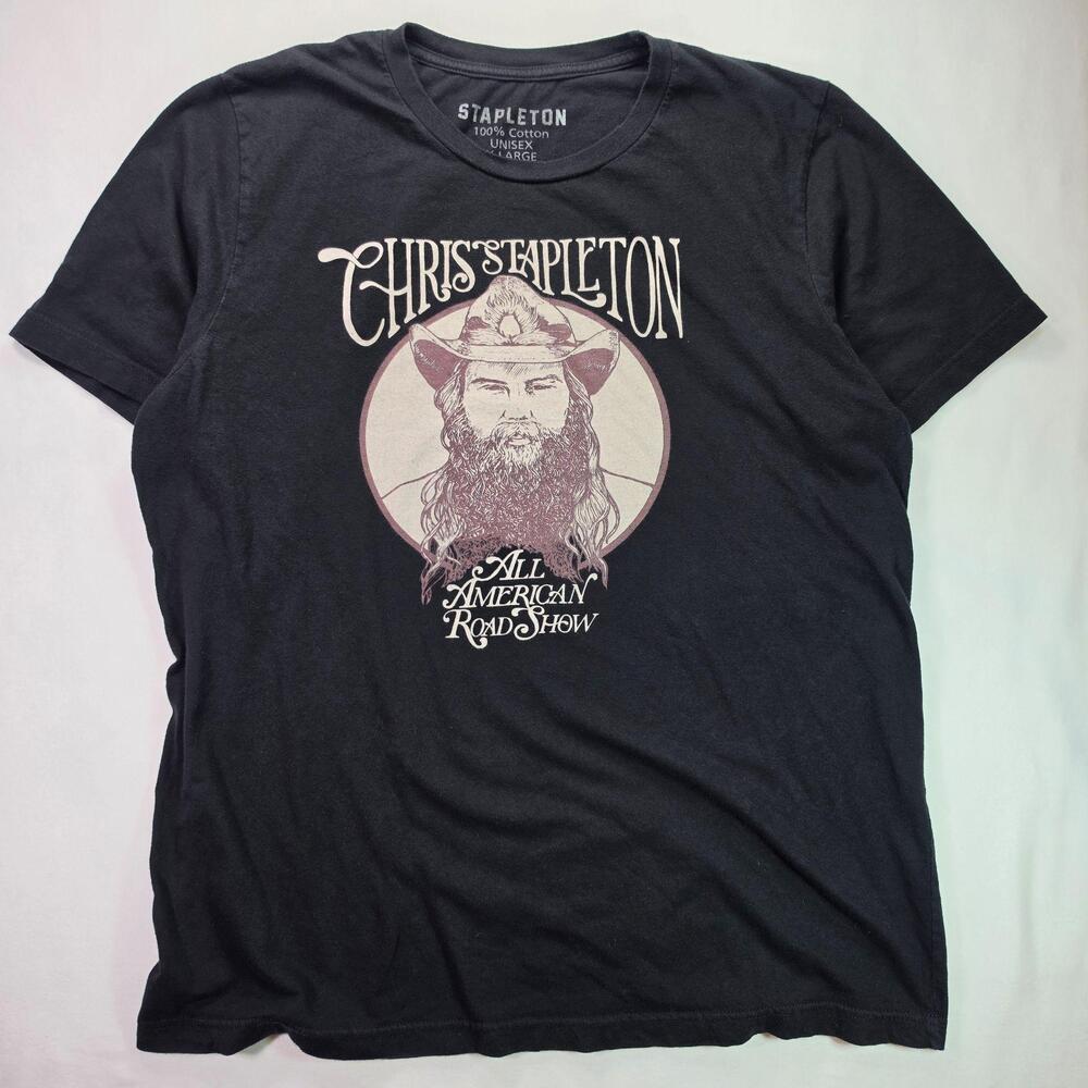 Stapleton Chris Stapleton Shirt Mens XL Black All American Roadshow Tour